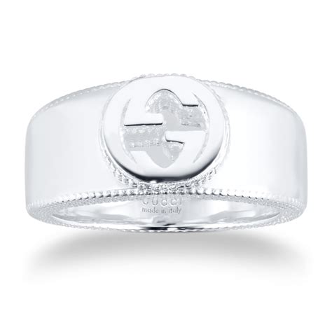 gucci interlocking ring|paved silver gucci nail ring.